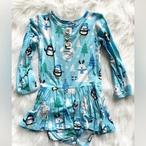 Bums and Roses Ruffle Dress